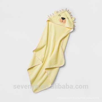 Serviette de bain bébé, Distana bambou couverture douce antibactérienne organique, serviette hypoallergénique pour les nouveau-nés nourrissons tout-petits enfants Lion